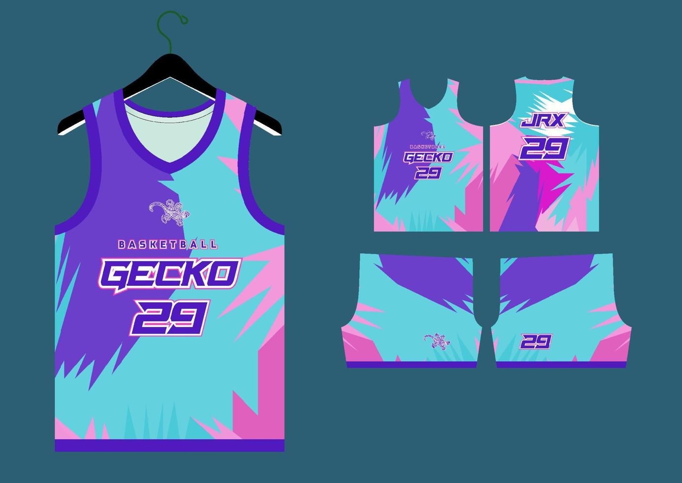 abstract basketball jersey pattern template vector