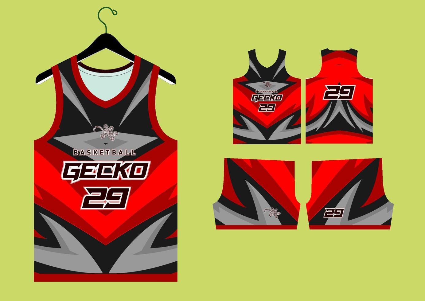 abstract basketball jersey pattern template vector