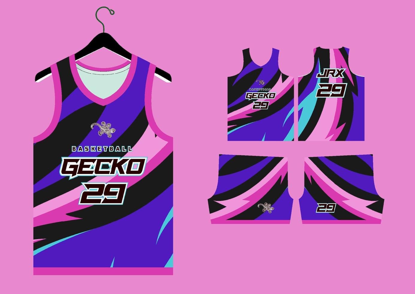 abstract basketball jersey pattern template vector