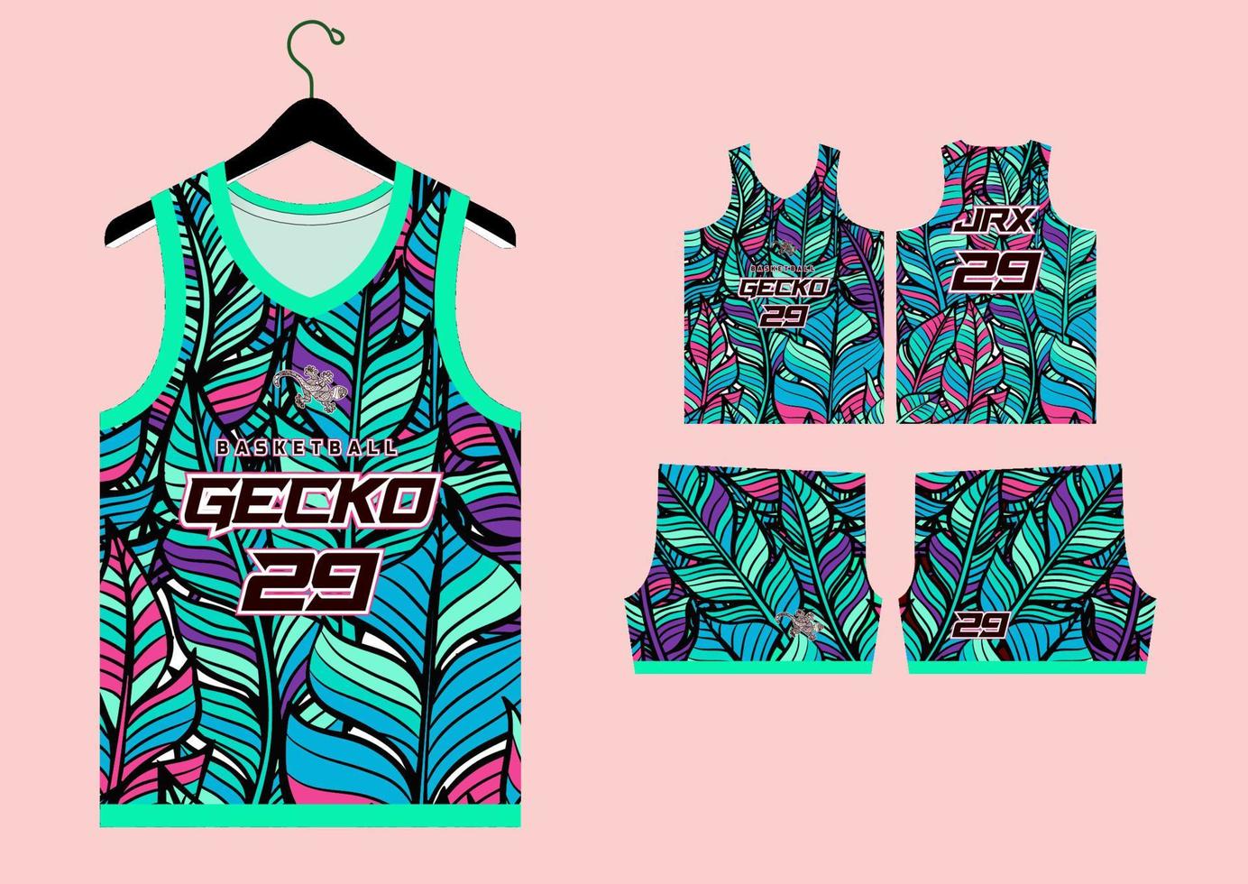 abstract basketball jersey pattern template vector