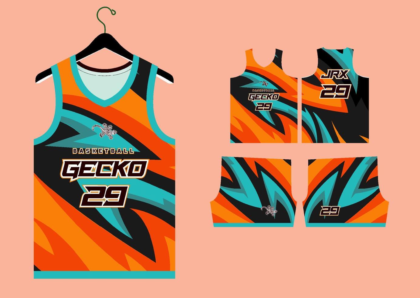 abstract basketball jersey pattern template vector