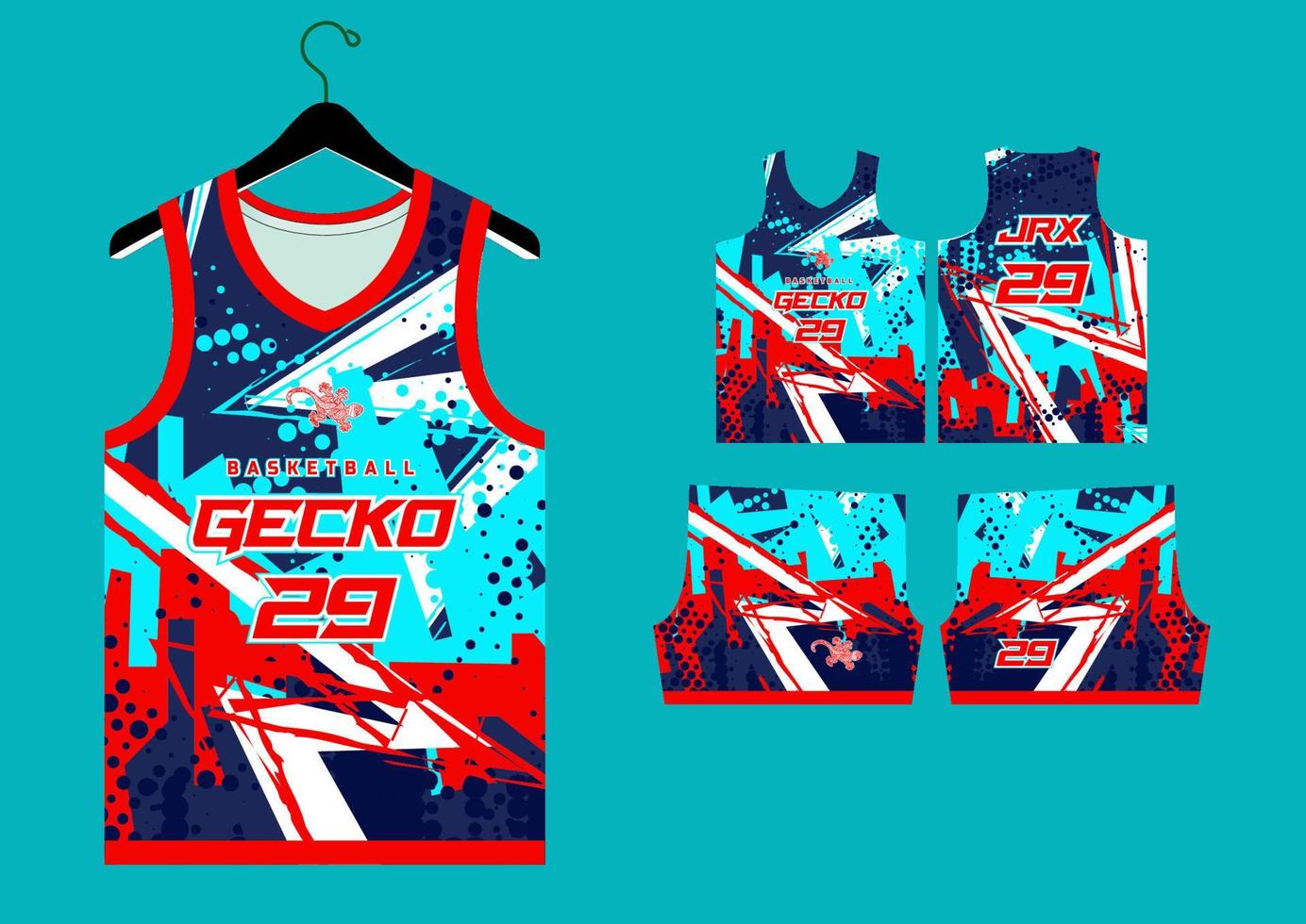 abstract basketball jersey pattern template vector