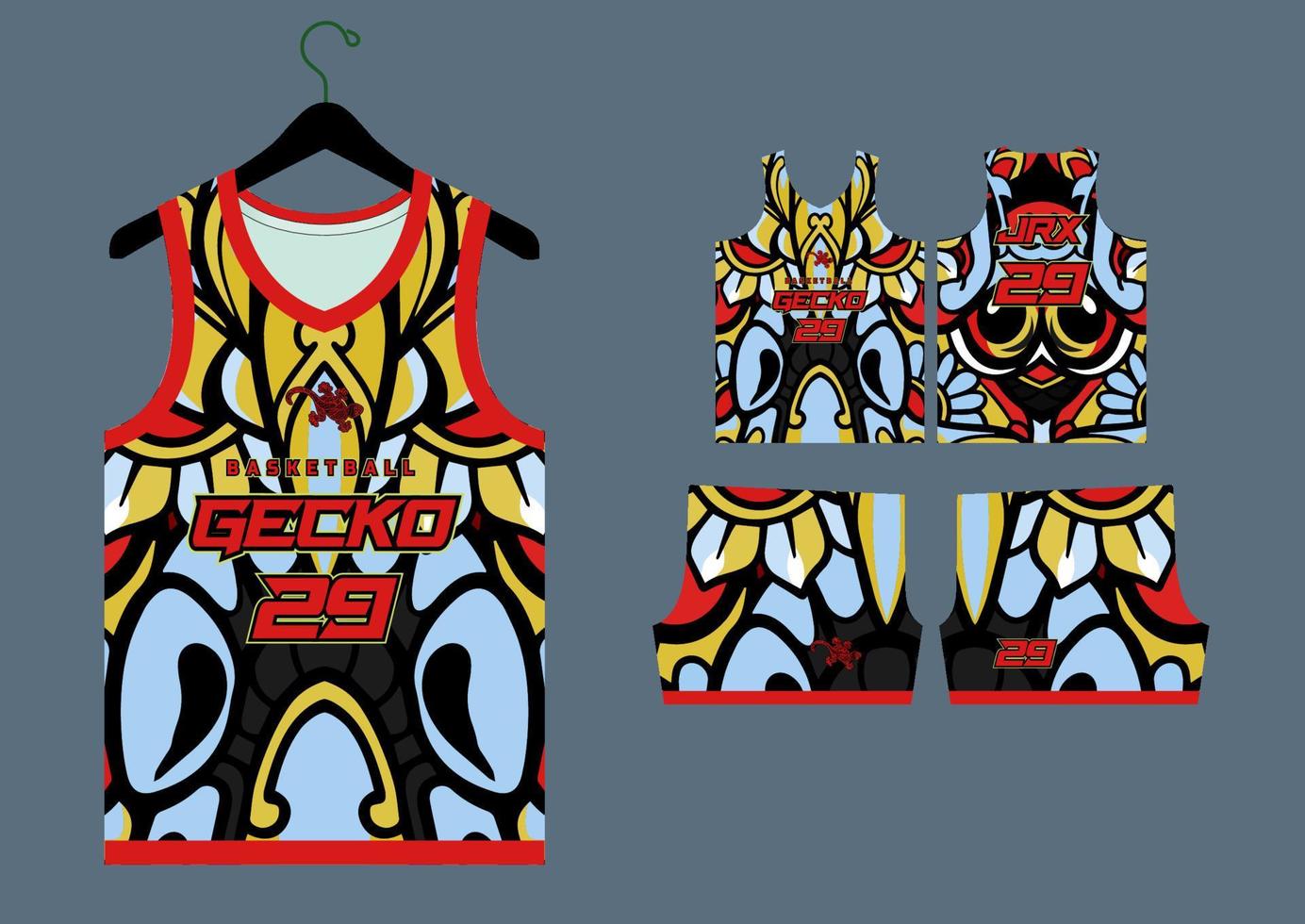 abstract basketball jersey pattern template vector