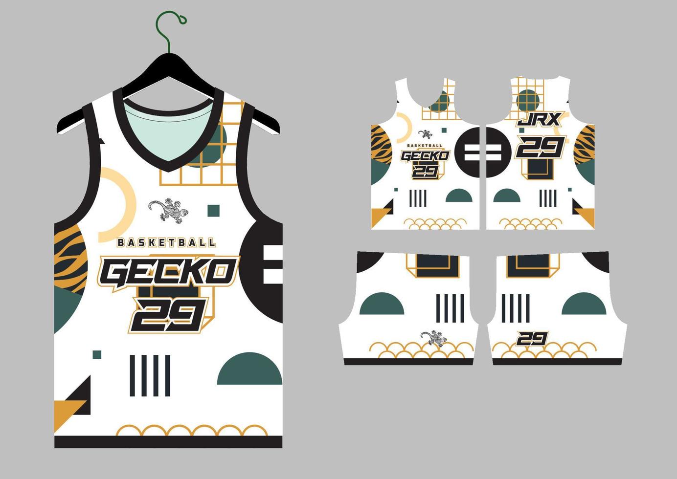 abstract basketball jersey pattern template vector