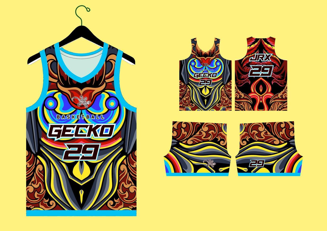 abstract basketball jersey pattern template vector