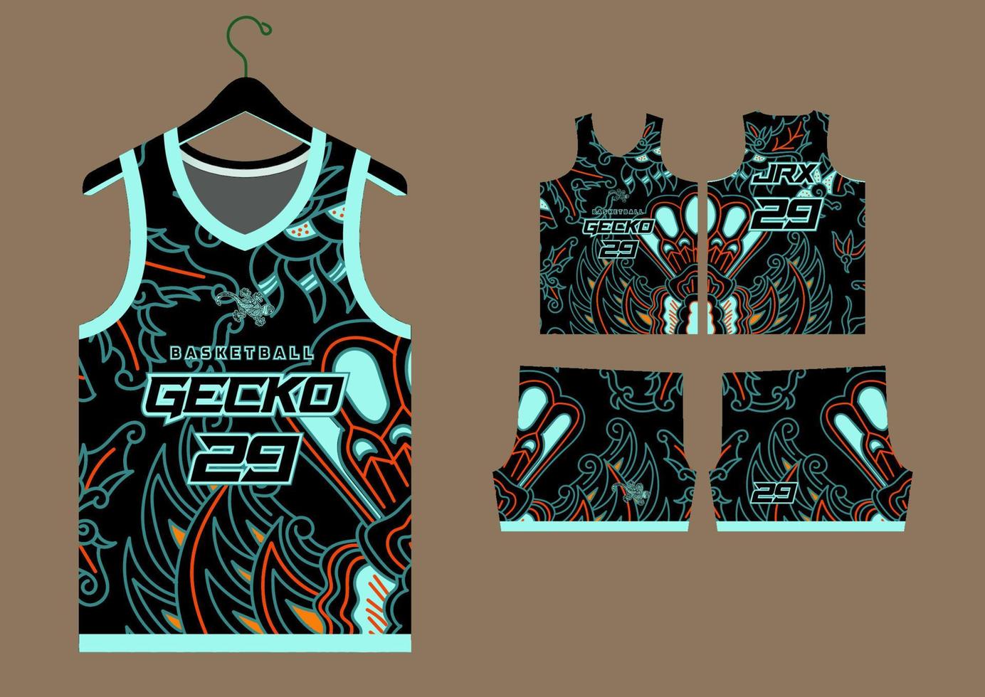 abstract basketball jersey pattern template vector