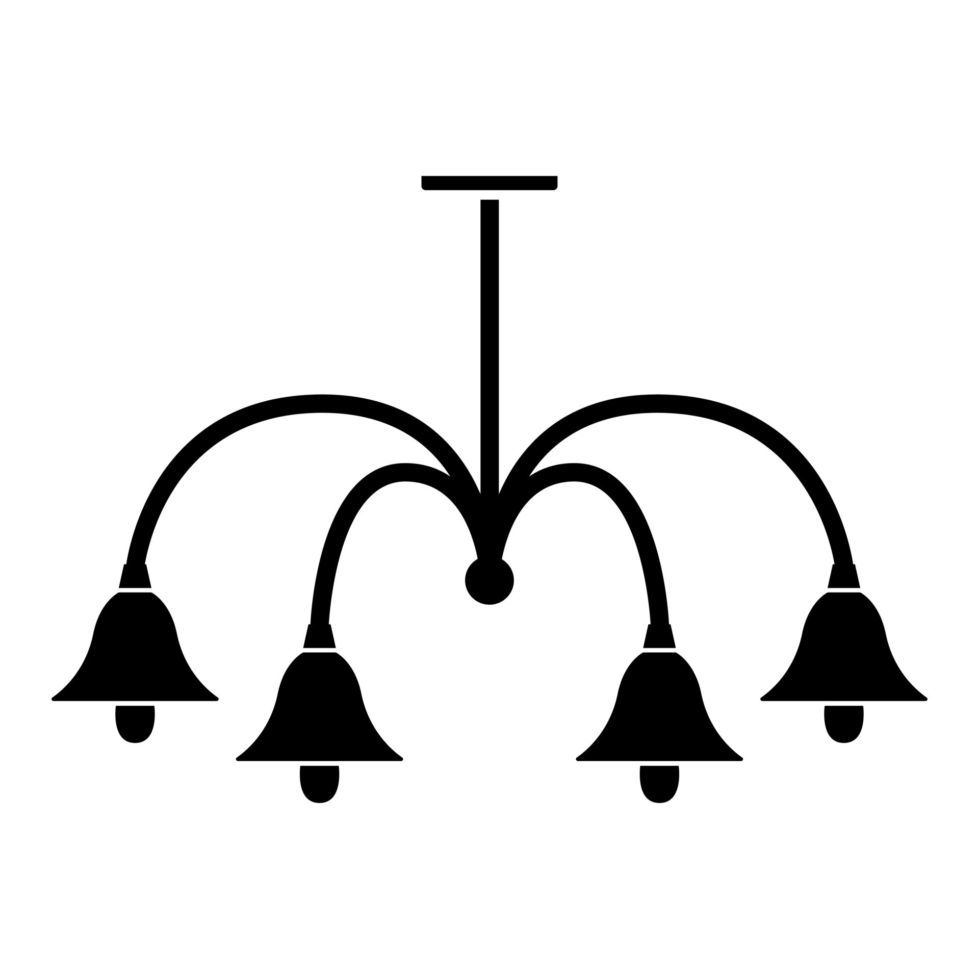 Chandelier icon vector. lustere illustration sign. luster symbol or