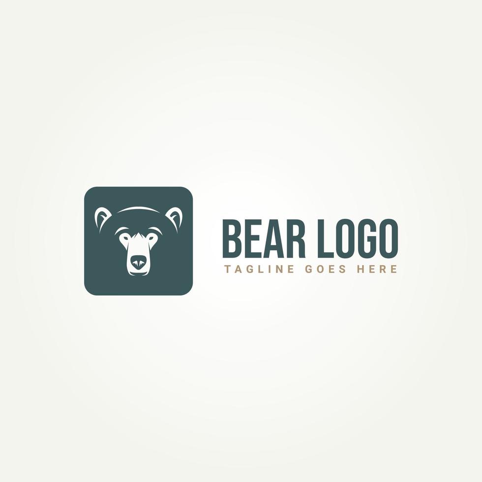 bear icon logo template vector illustration design. simple modern grizzly bear, honey bear, polar bear logo concept