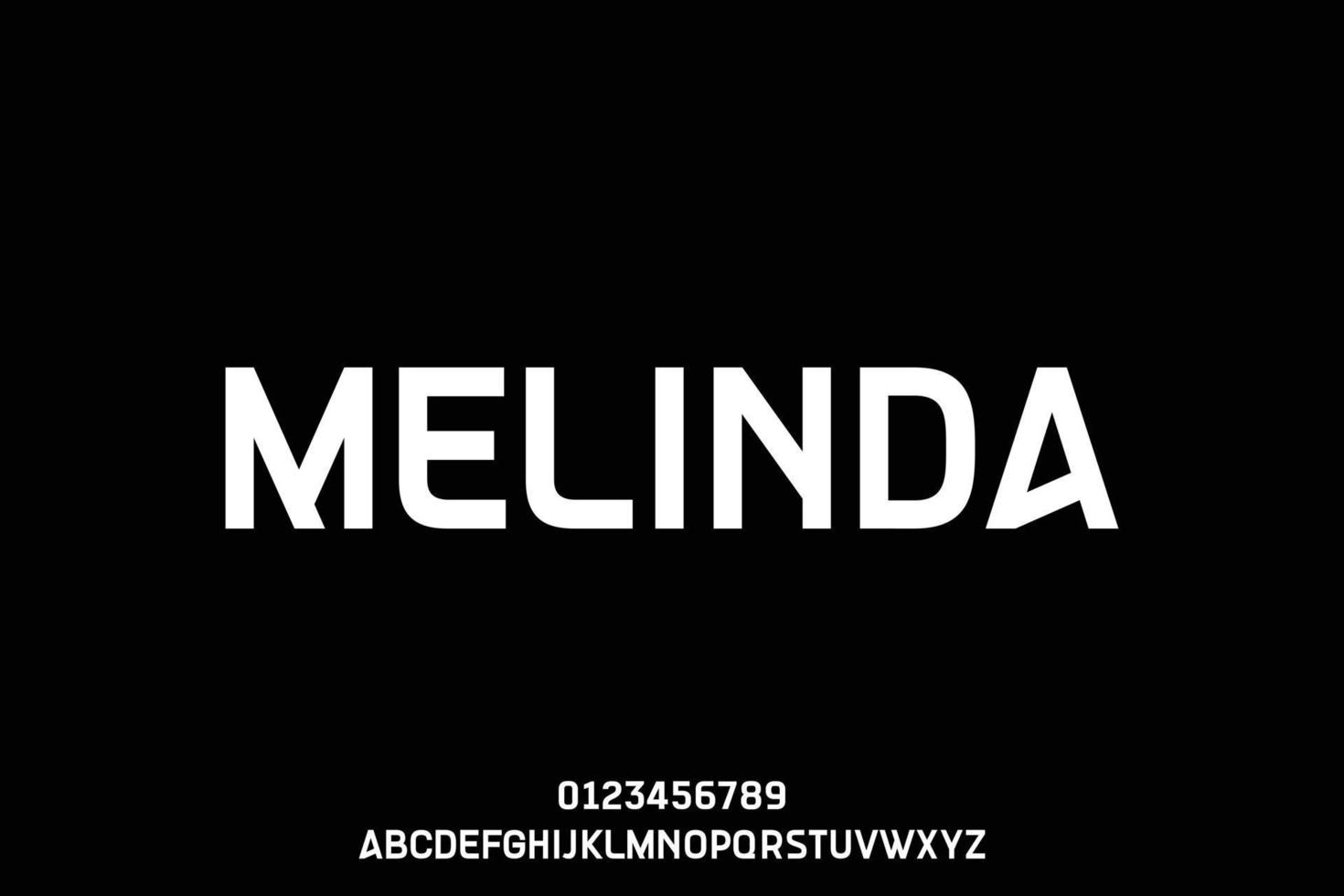 Unique modern sans serif display font vector