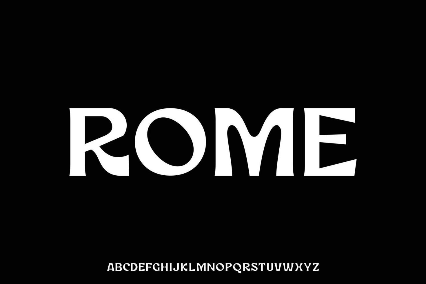 Elegant and unique serif display font vector