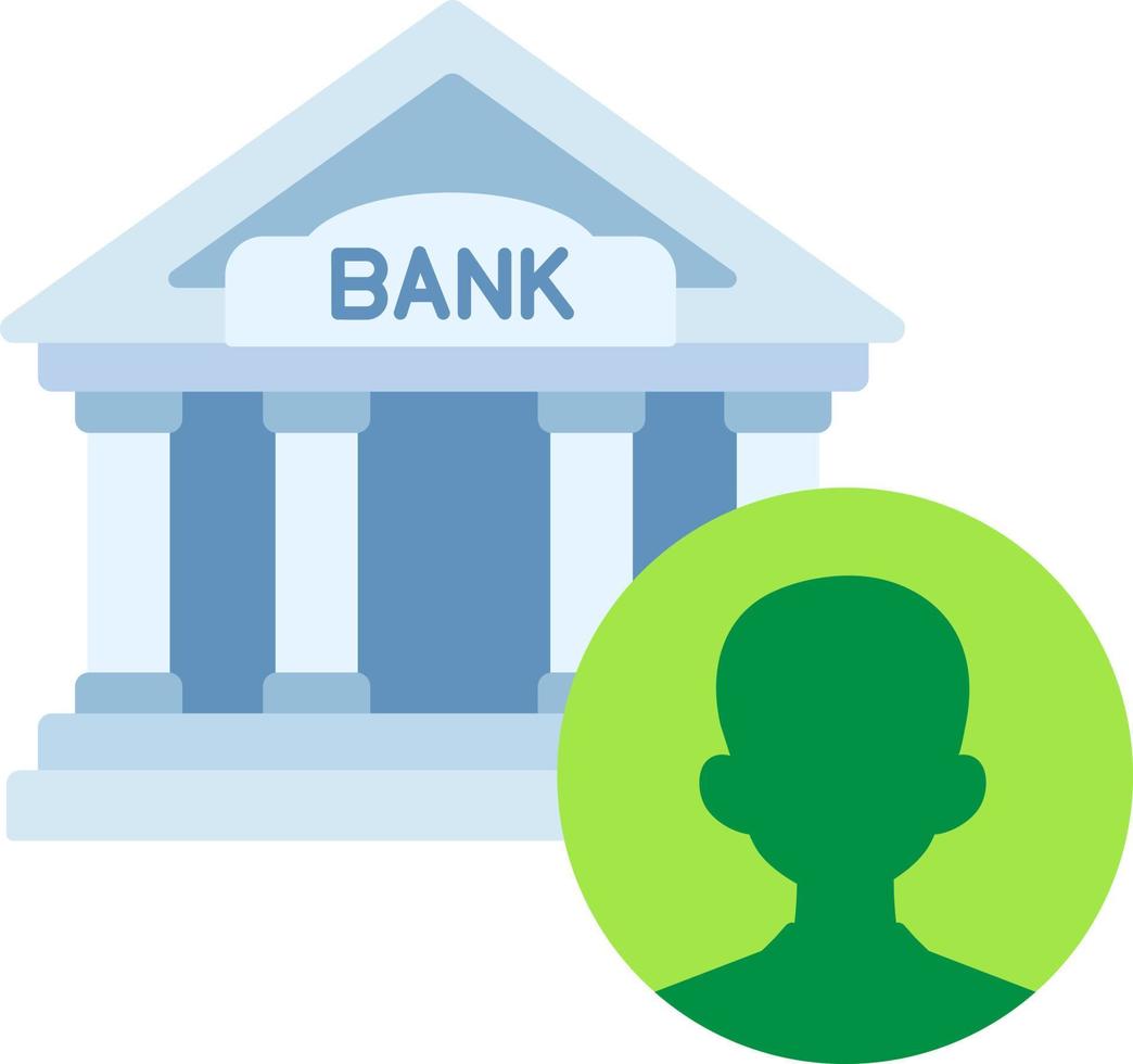 Bank Account person money cash finance business trade Flat vector