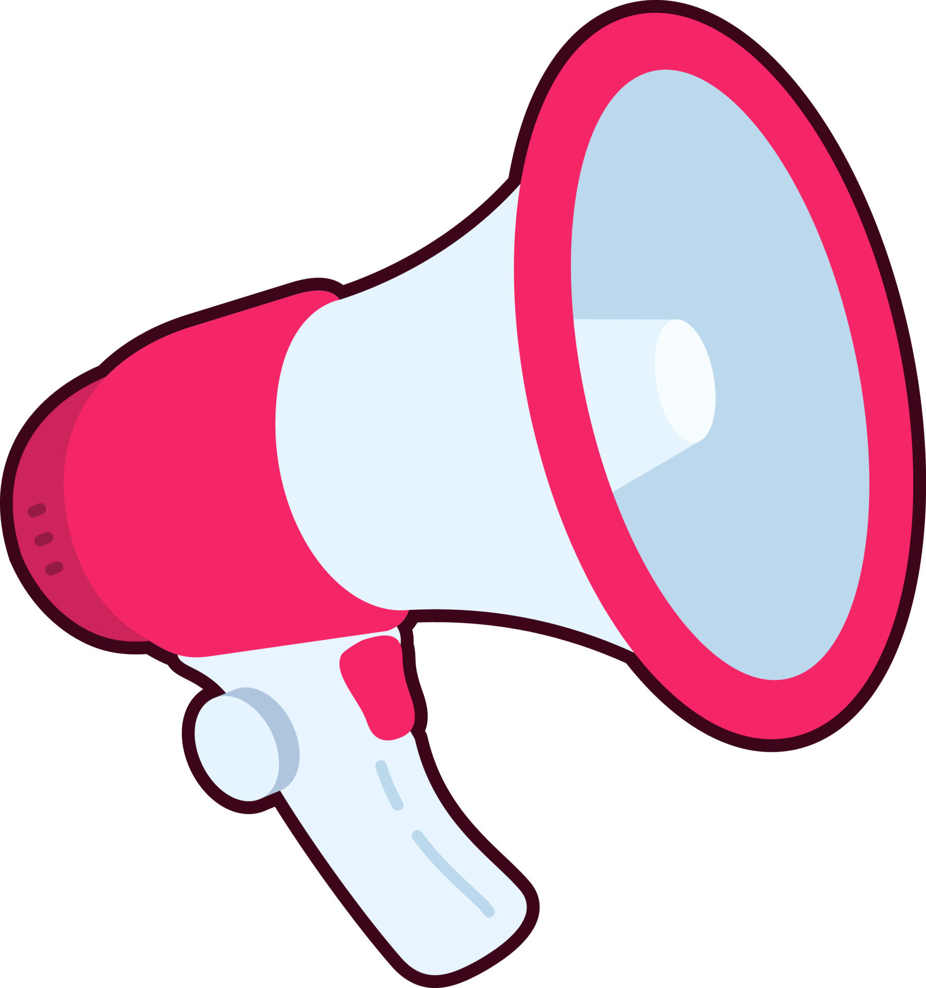 Megaphone Business voice broadcast sound talking alert speak Flat with