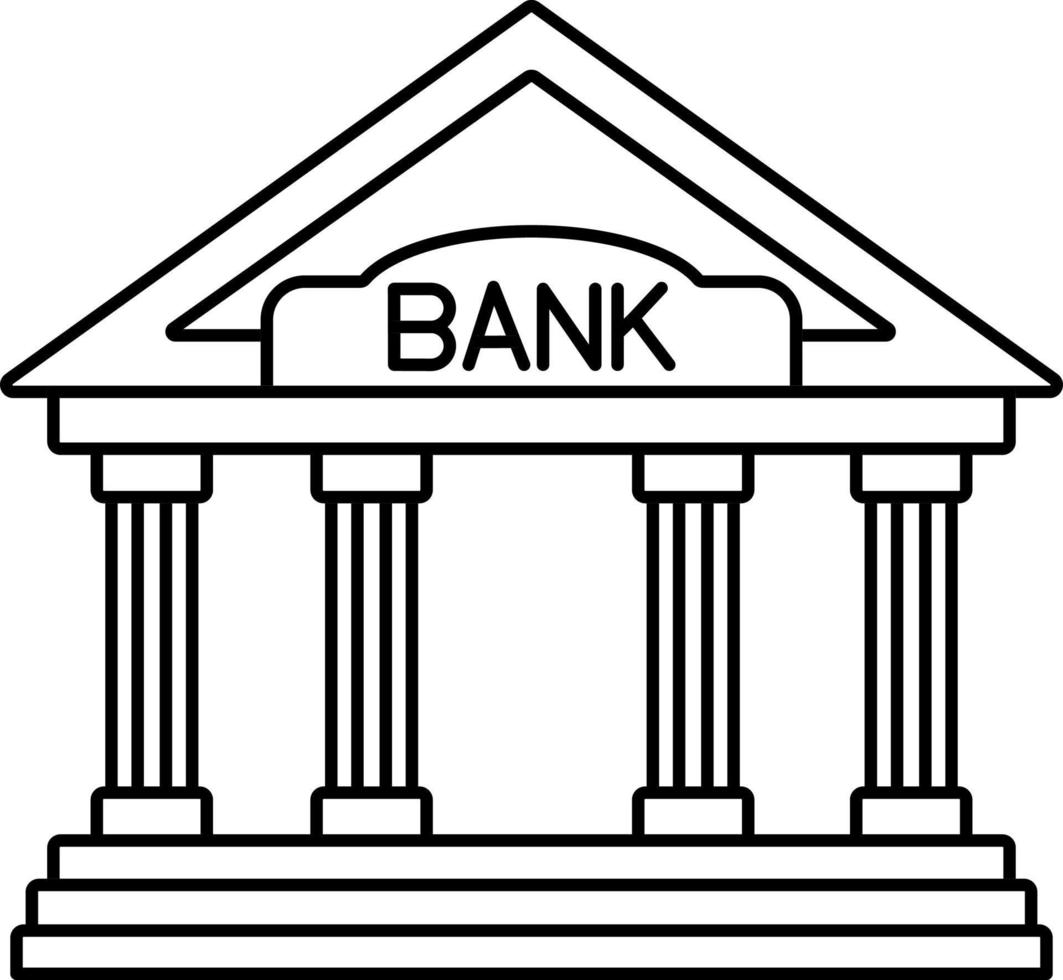Bank investment saving banker building finance Business trade Line vector
