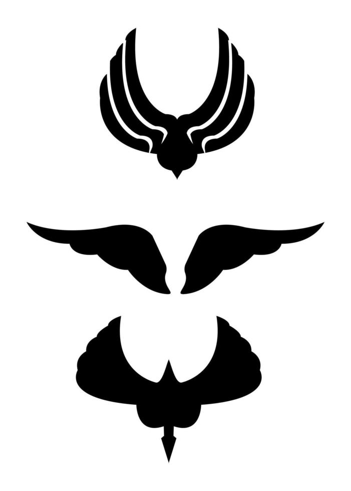 Black and white vector illustration of fleur de lis set