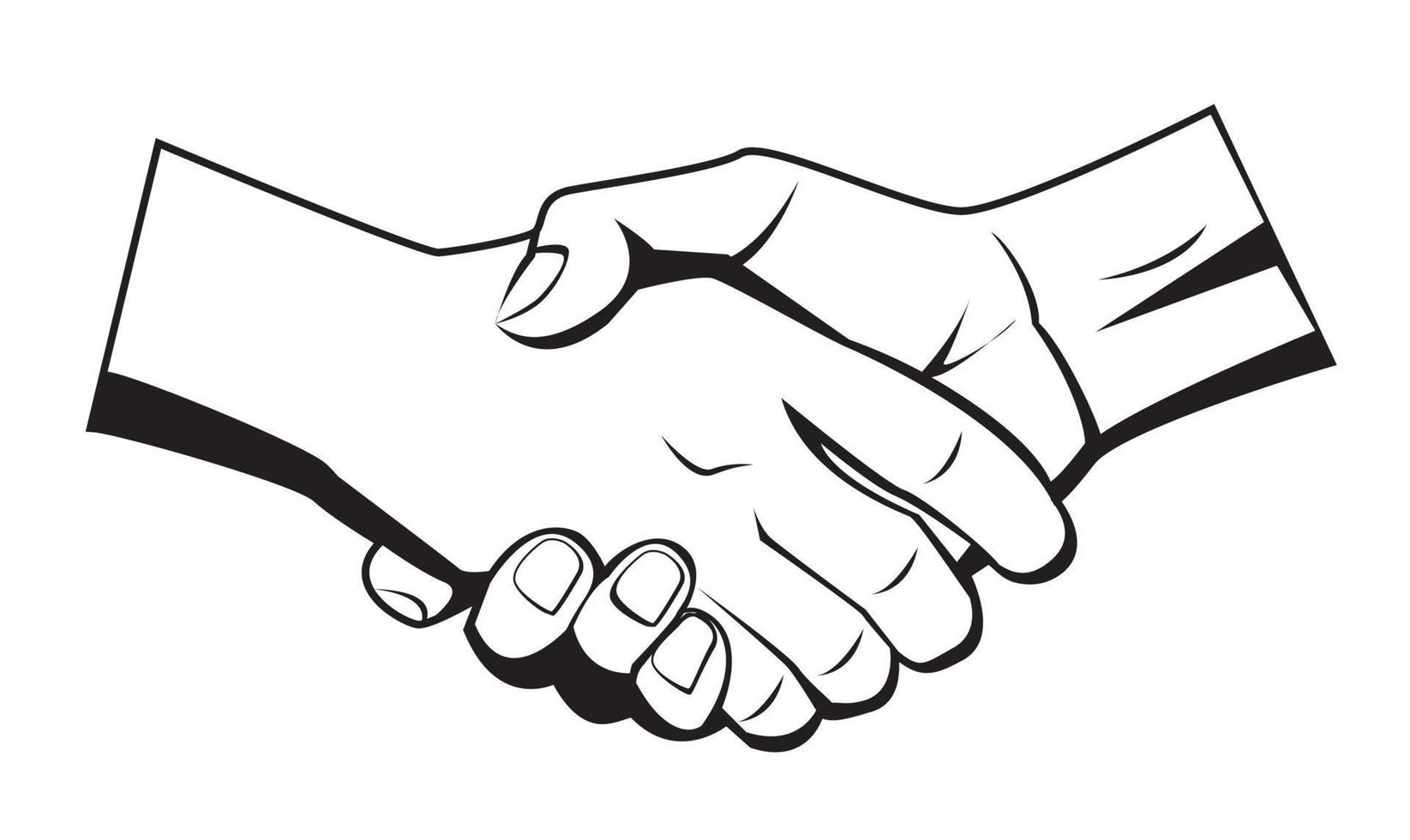 hand shake gesture vector