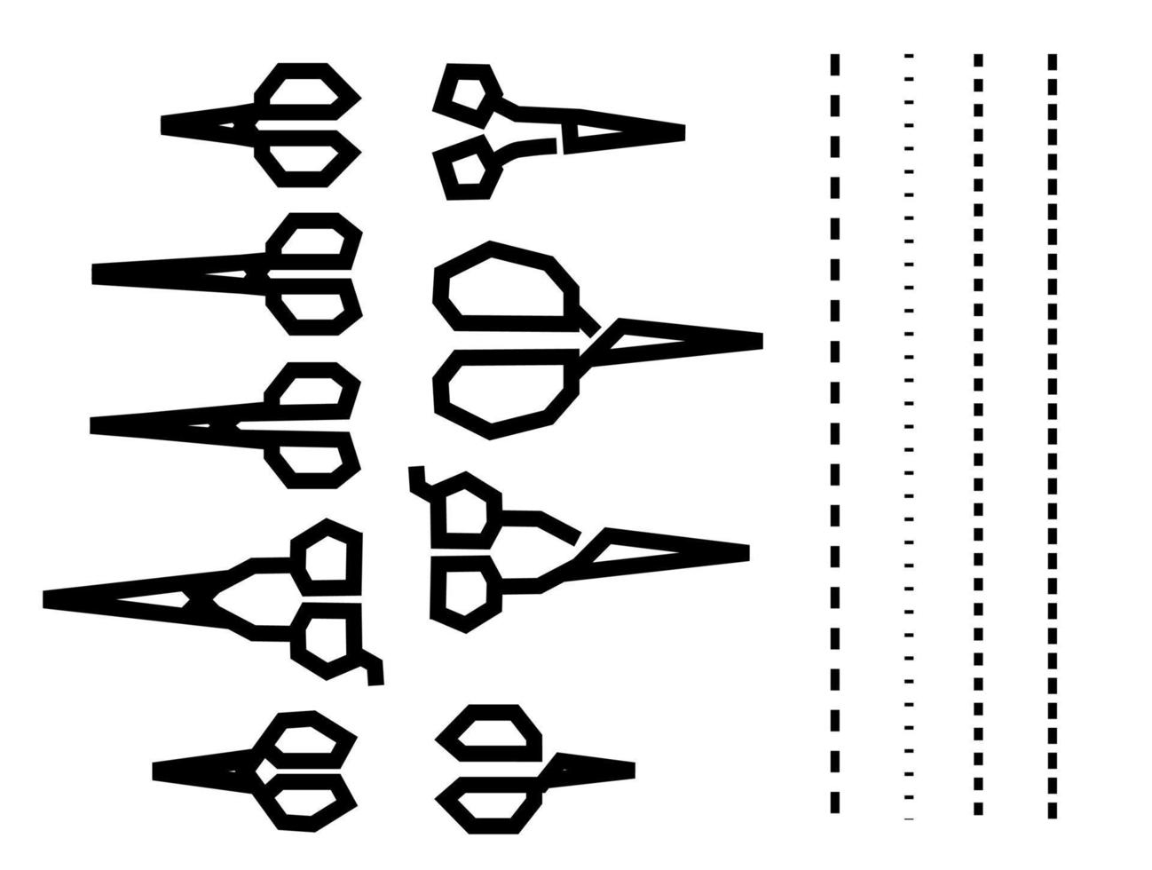scissors bundle illustration vector