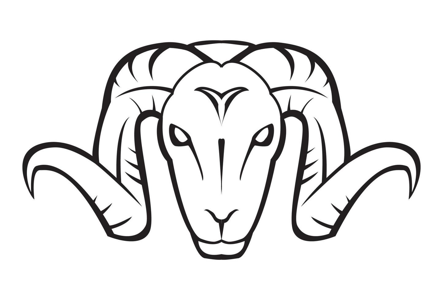 sheep isolated on white background vector