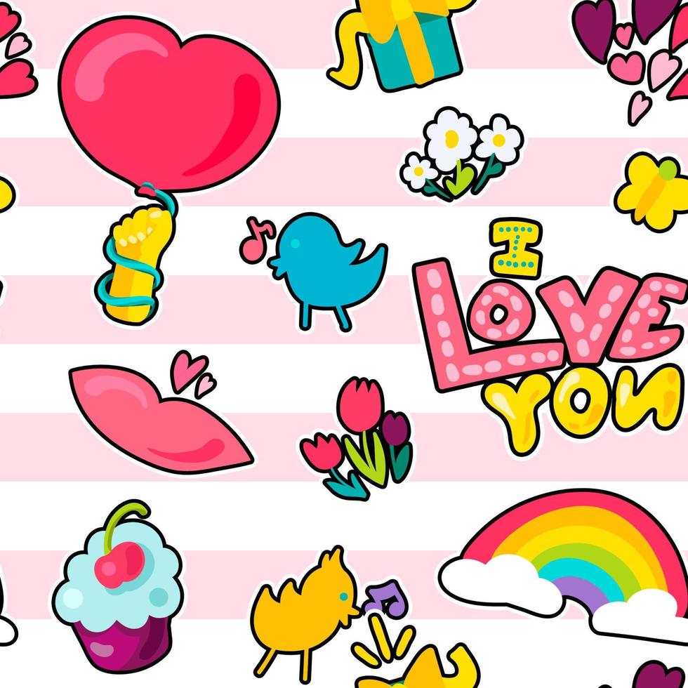 Love seamless vector pattern