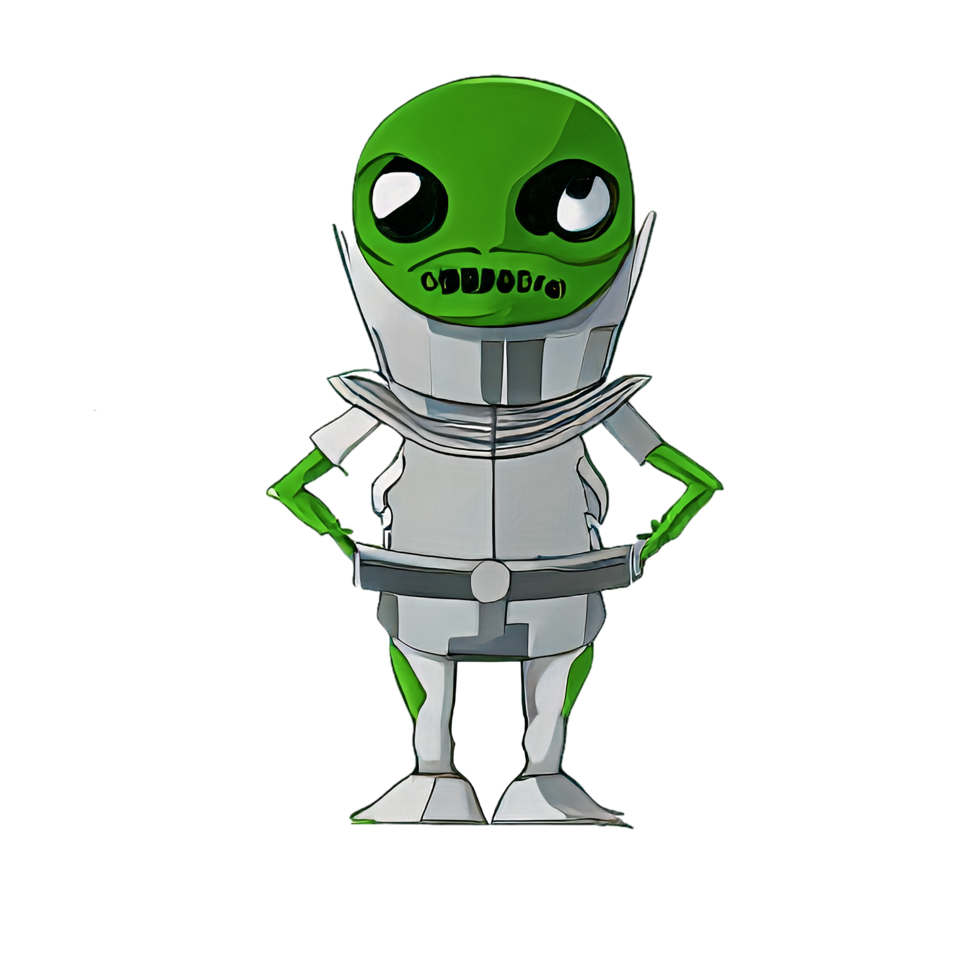 Cute Ufo Alien Cartoon character png