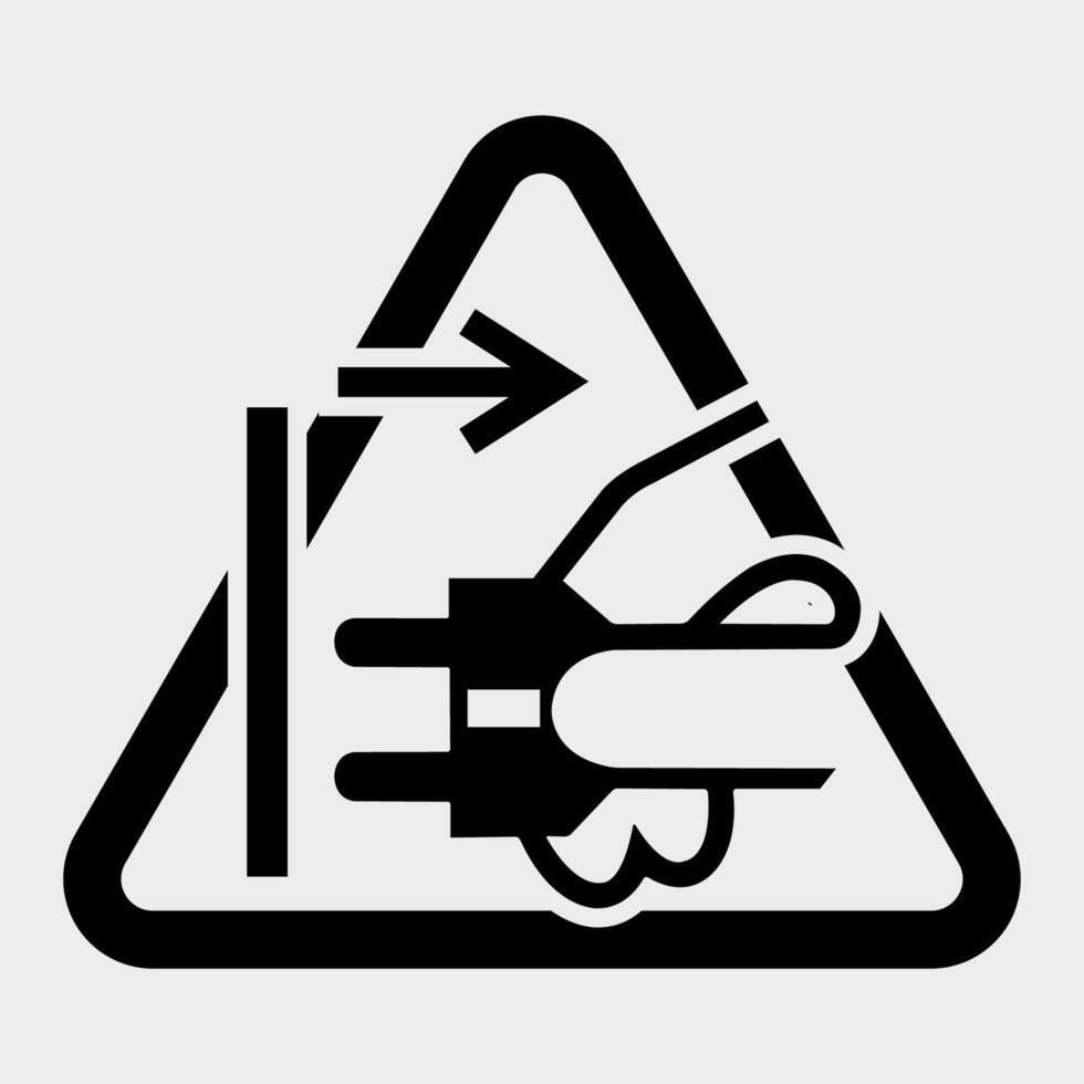 Disconnect Mains Plug From Electrical Outlet vector