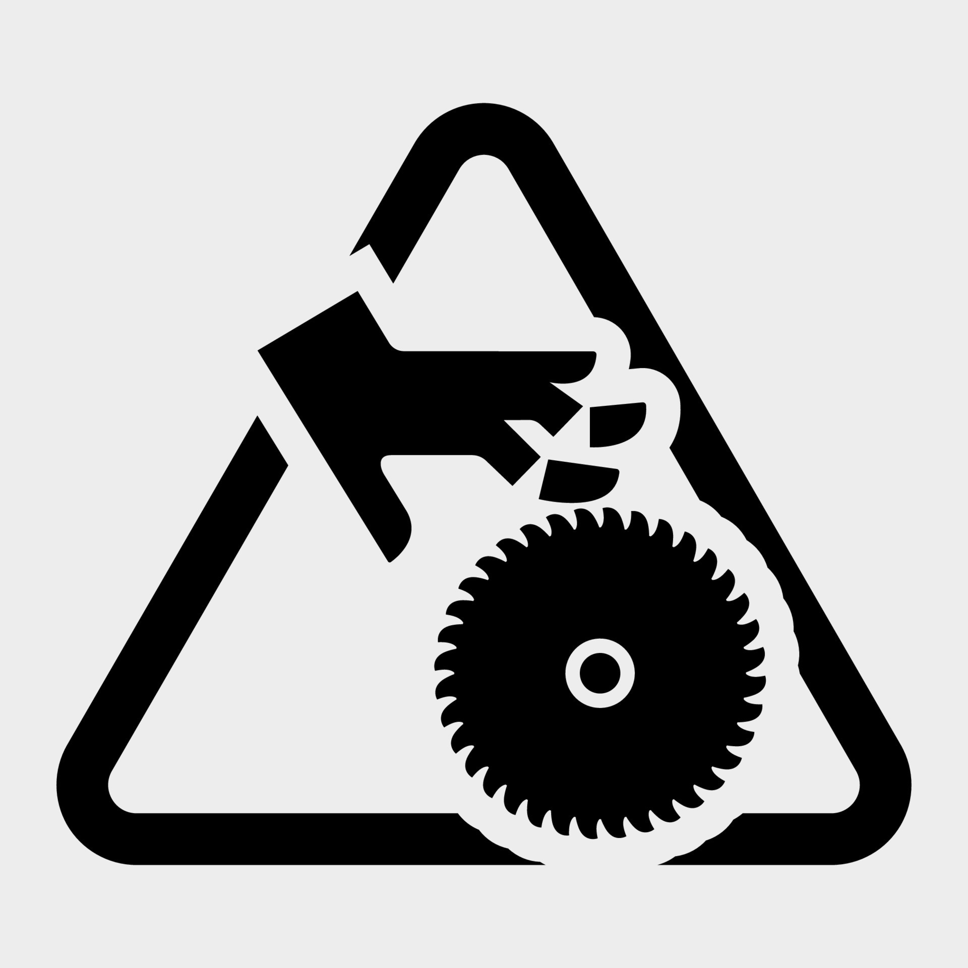 Cutting Of Fingers Or Hand Rotating Blade Symbol Sign Isolate on White Background,Vector