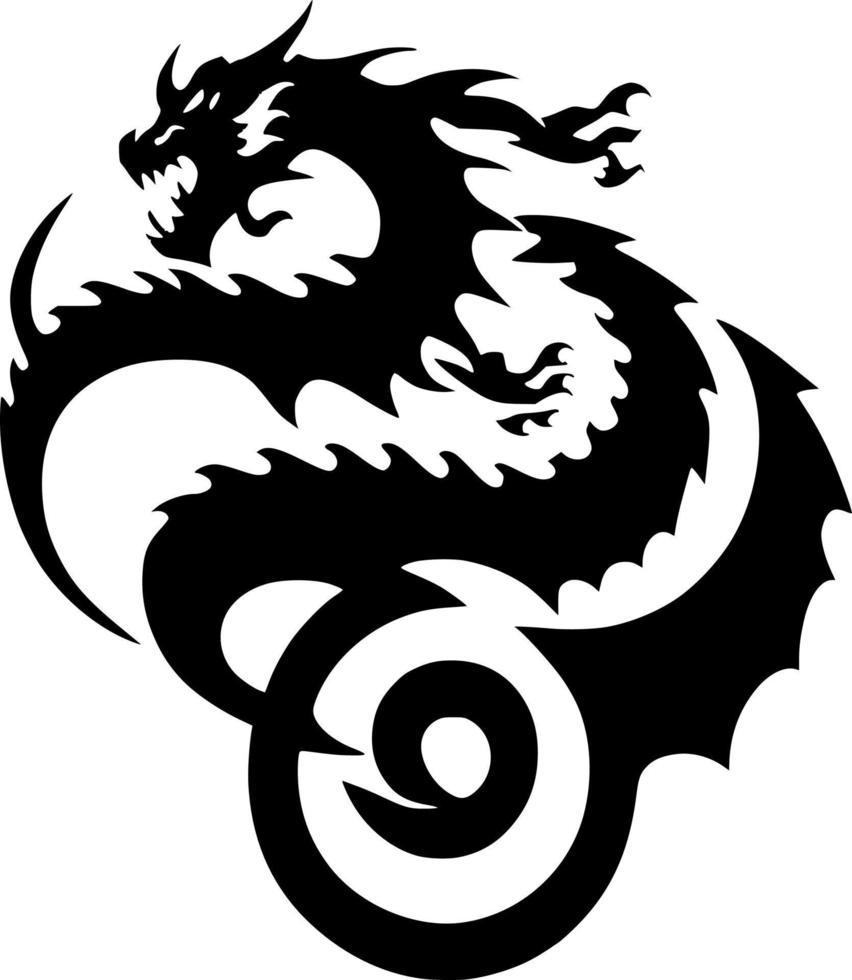 vector illustration of dragon shape