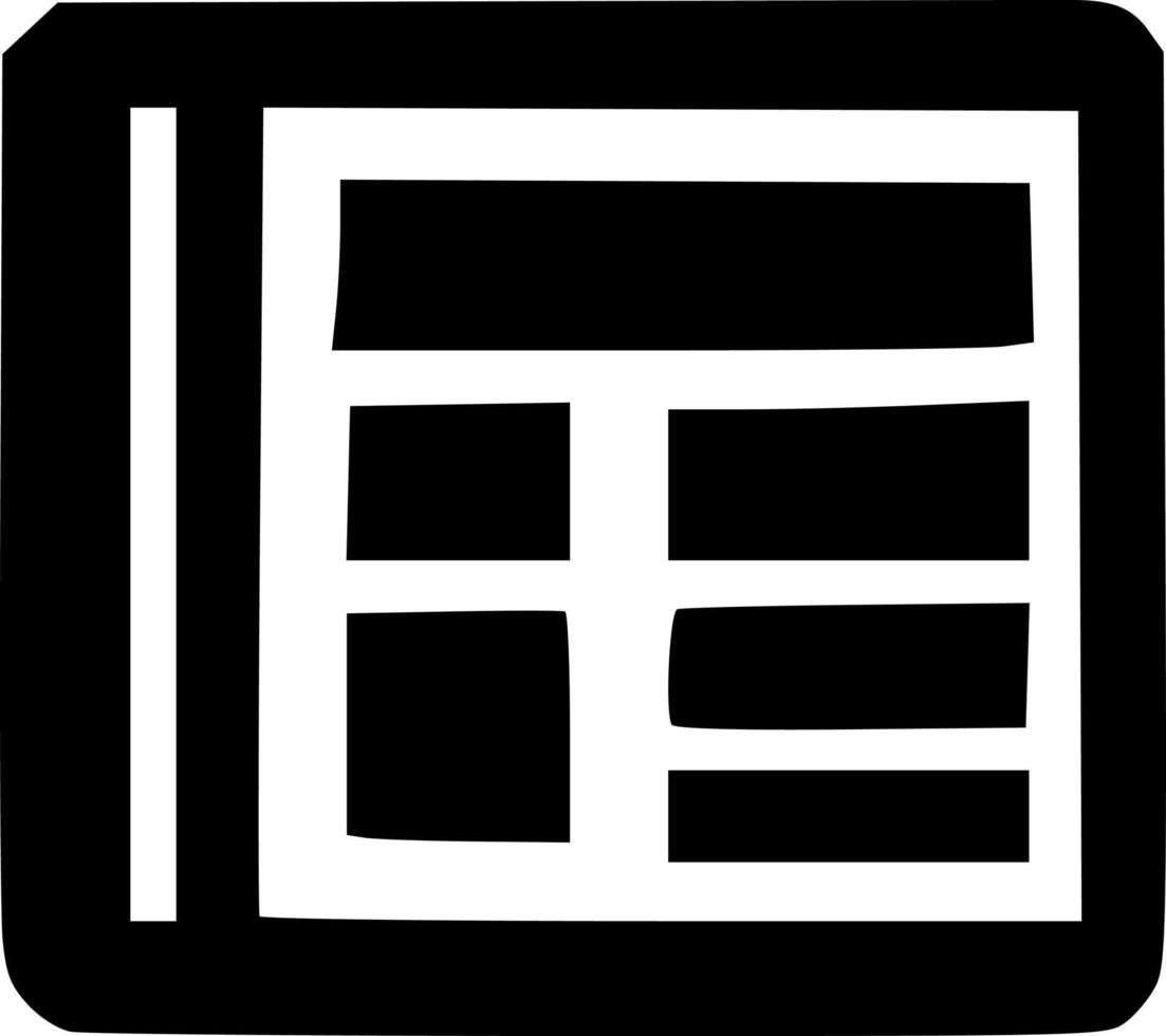 vector illustration of news paper shape