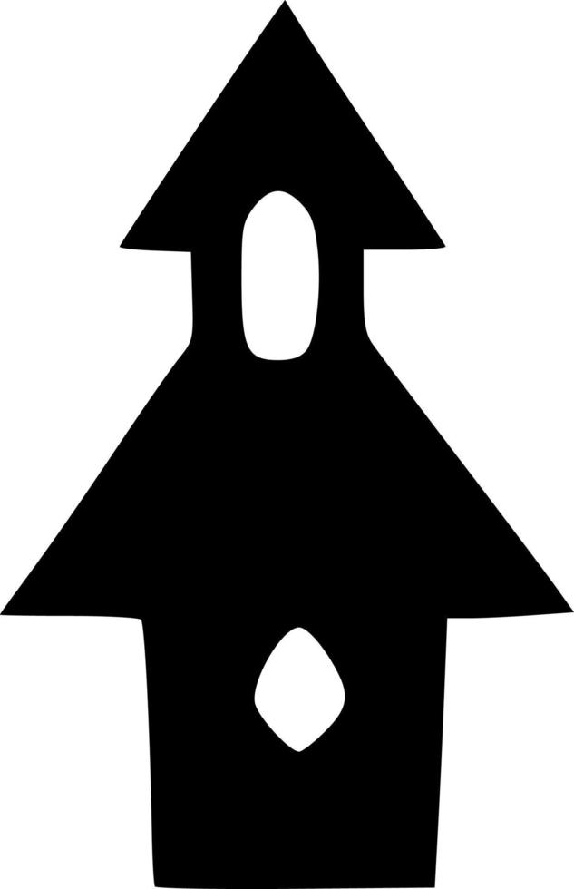 black and white of home shape vector