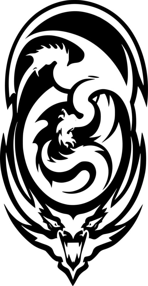 vector illustration of dragon shape