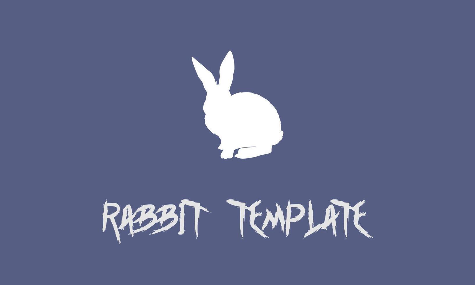 rabbit logo template vector illustration design