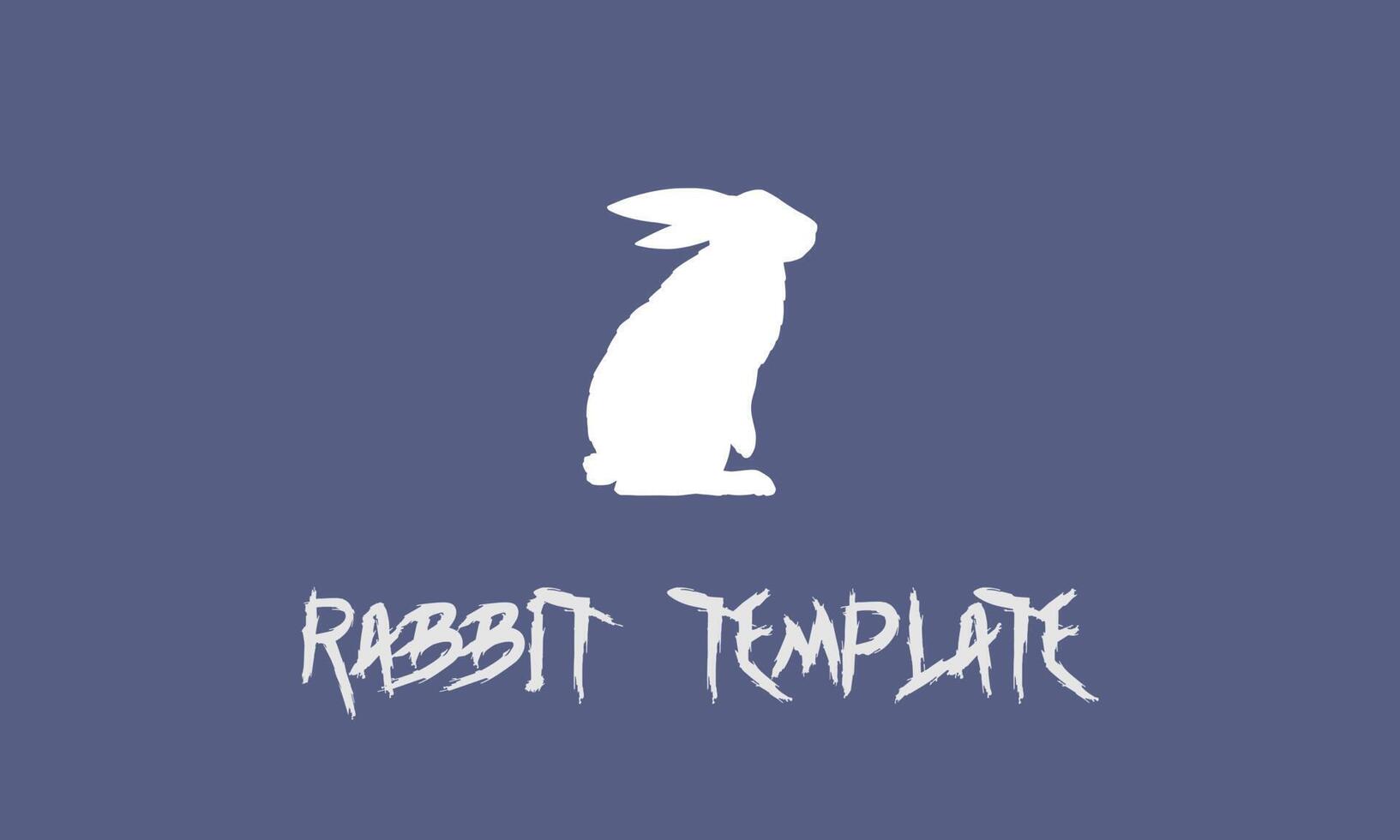 rabbit logo template vector illustration design