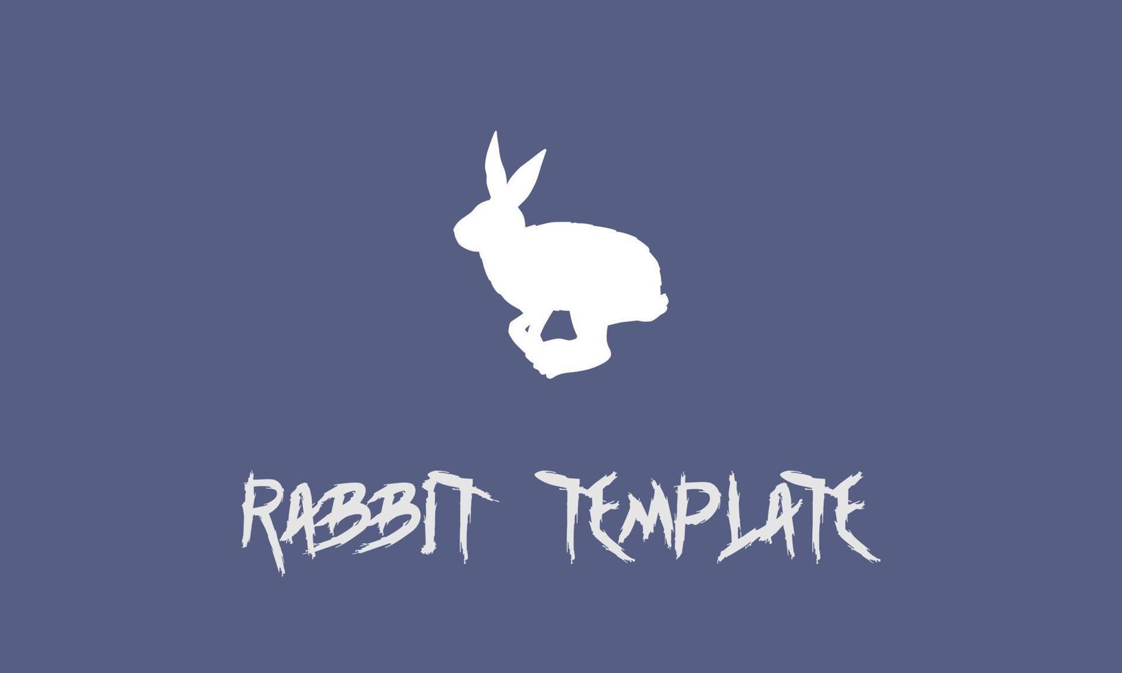 rabbit logo template vector illustration design