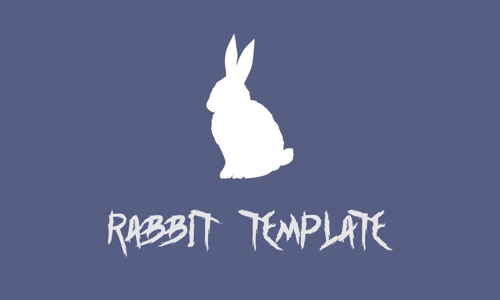 rabbit logo template vector illustration design