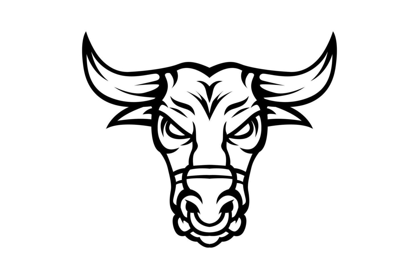 Bull head vector illustration