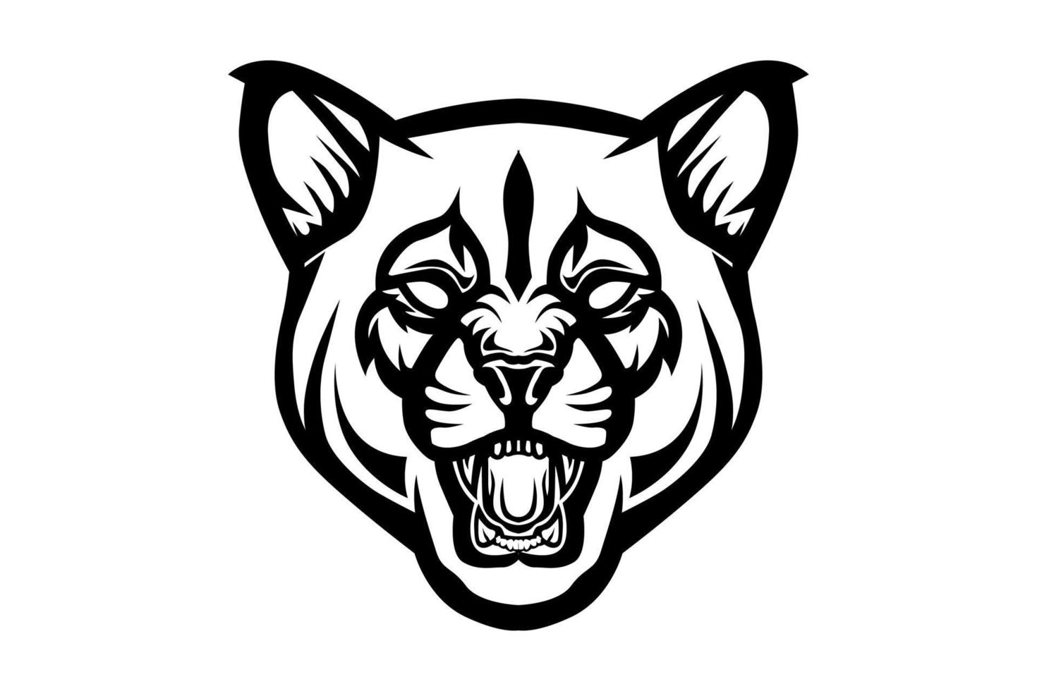 angry cougars vector illustration