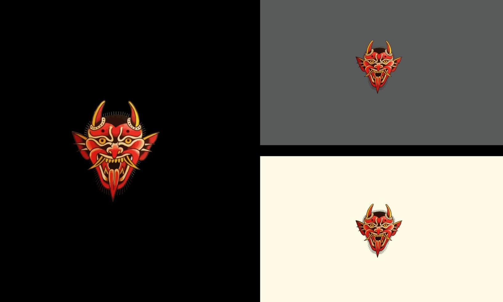 head red devil angry vector mascot design