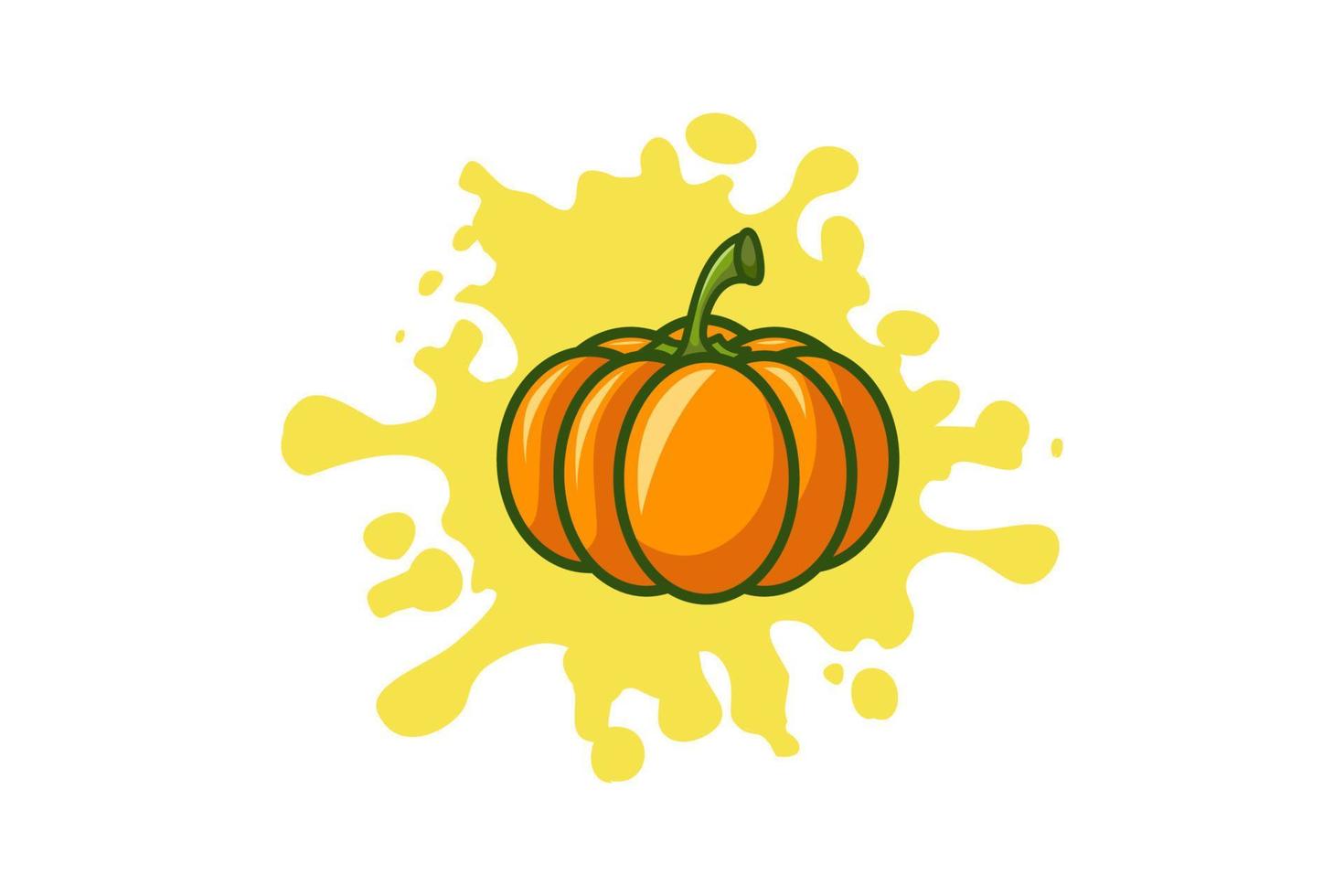 Pumpkin organic Vector Logo