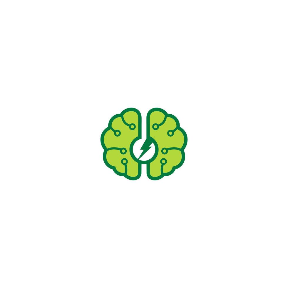 brain logo design, brain tree, brain energy. vector