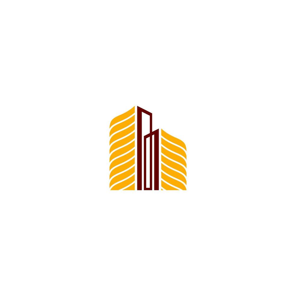 diseño de logotipo de edificio de oficinas, logotipo de bienes raíces vector