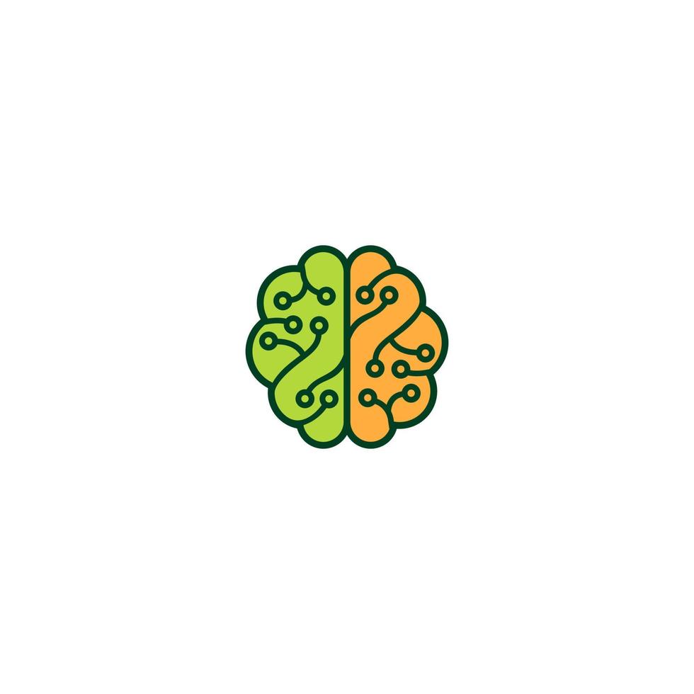 brain logo design, brain tree, brain energy. vector