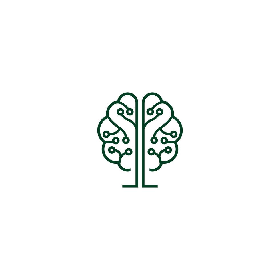 brain logo design, brain tree, brain energy. vector