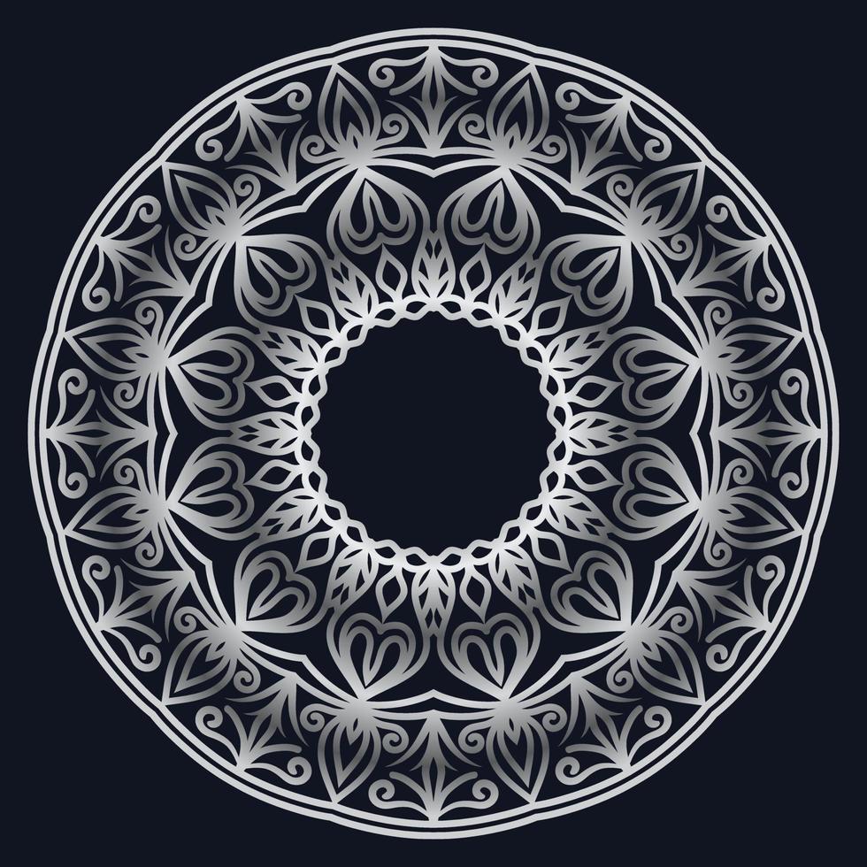 elementos decorativos lujo ornamento patrón gradiente mandala diseño vector