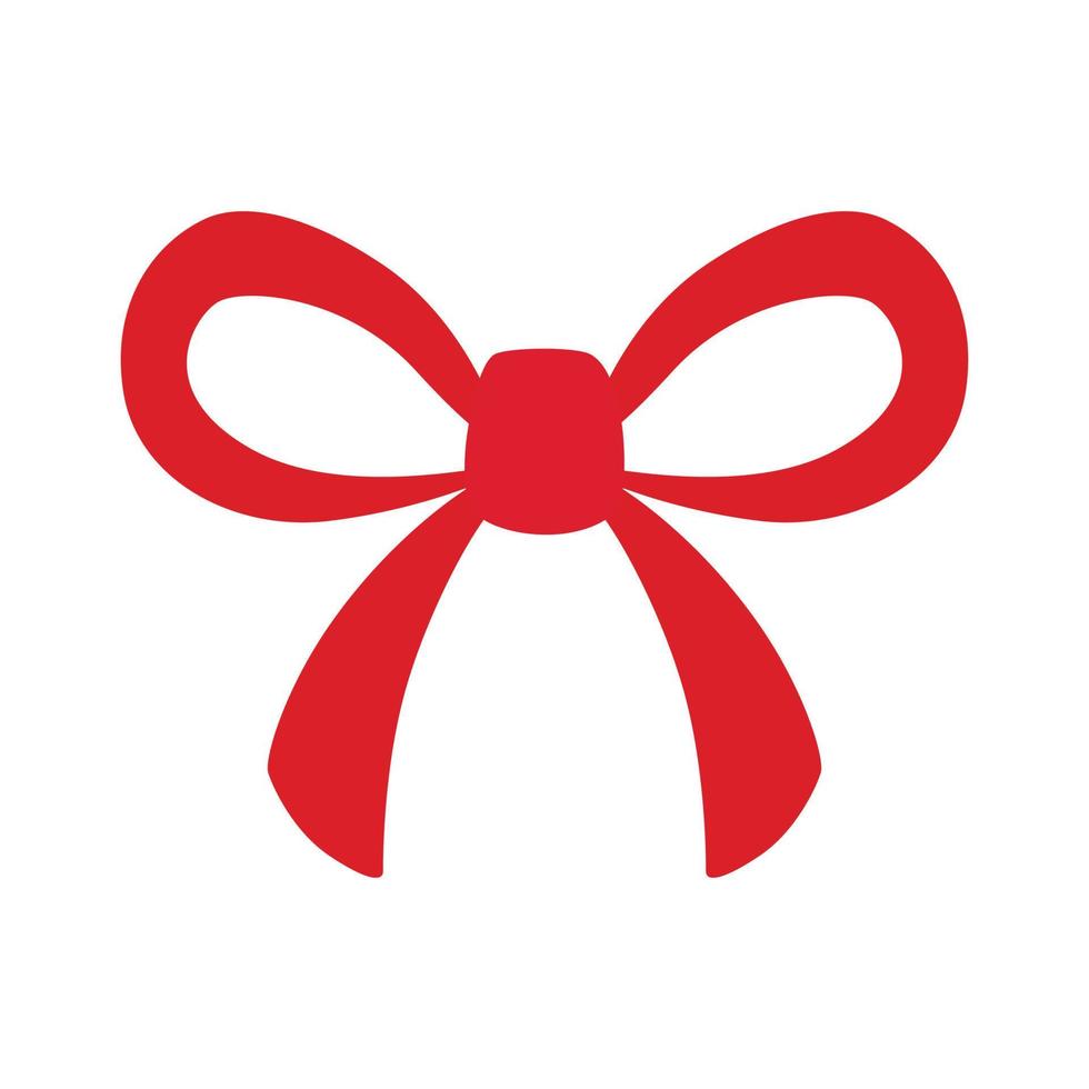 Red bow illustration vector