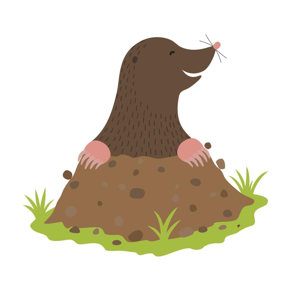 Mole Digging Out vector
