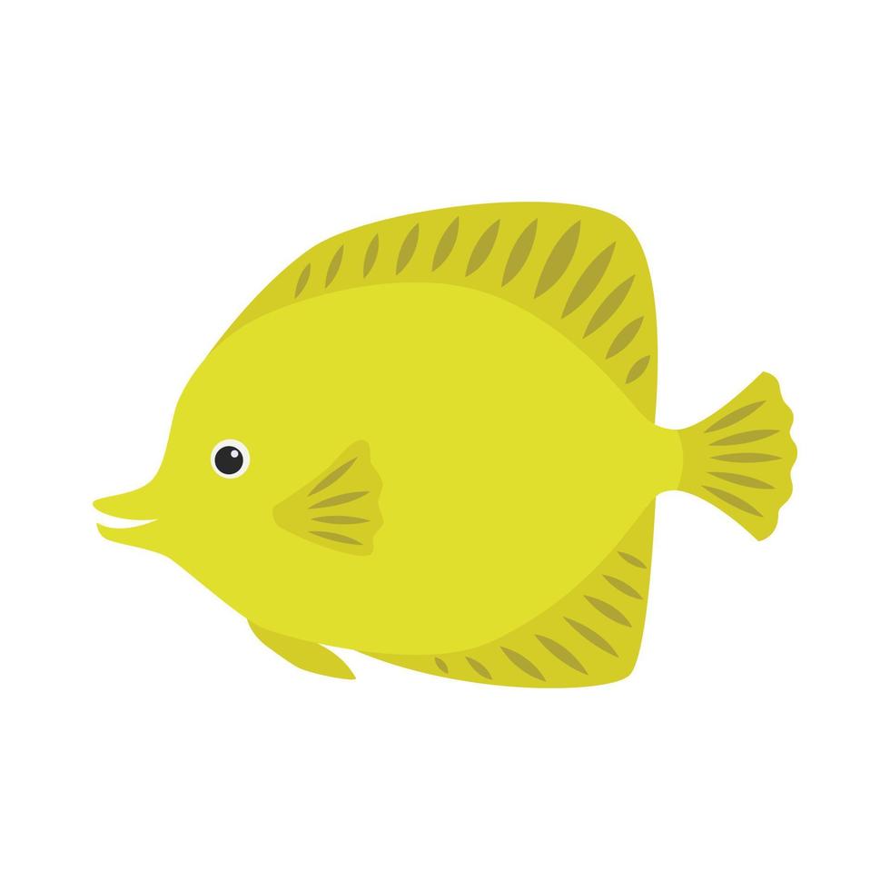 Lemon yellow fish. vector