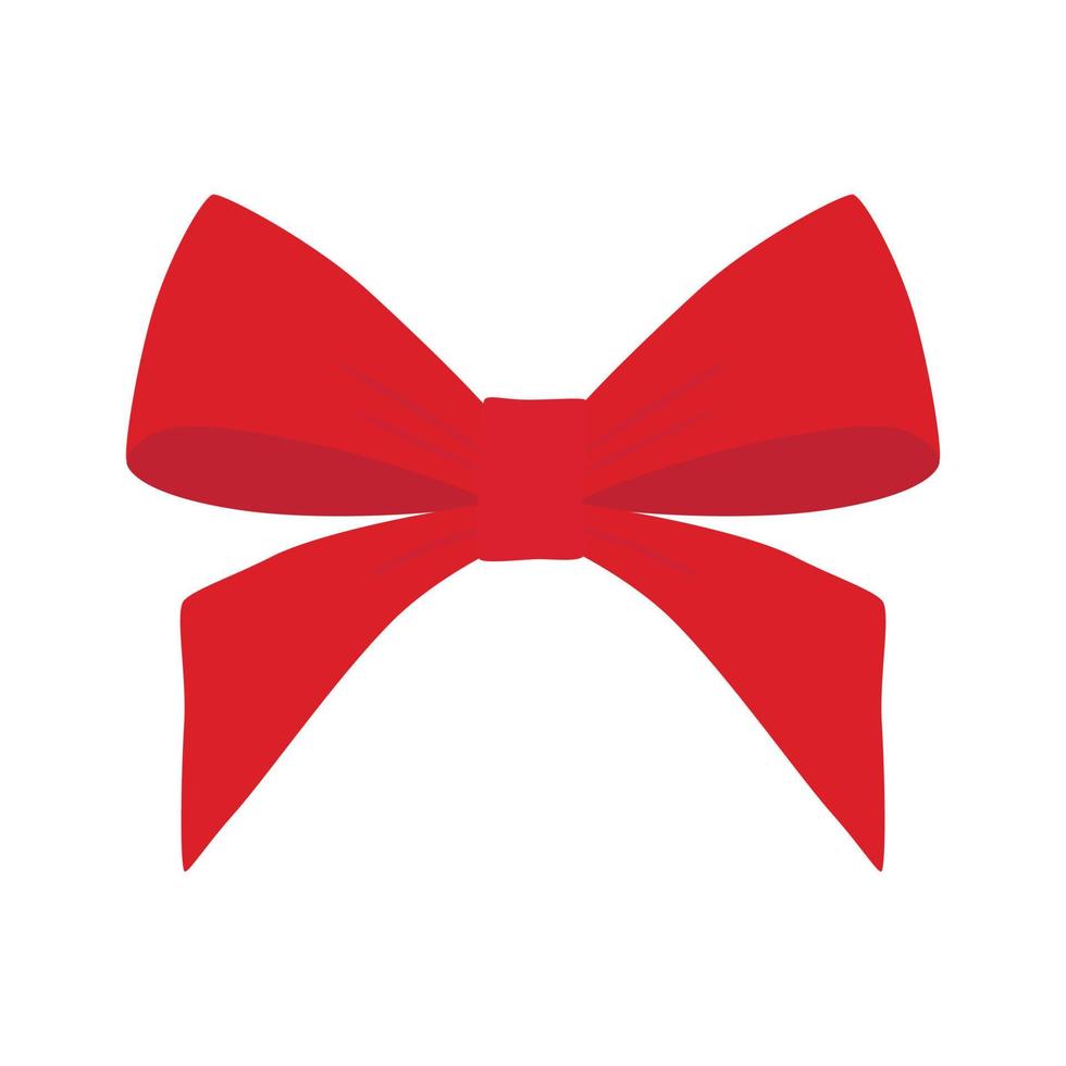 Red bow illustration vector