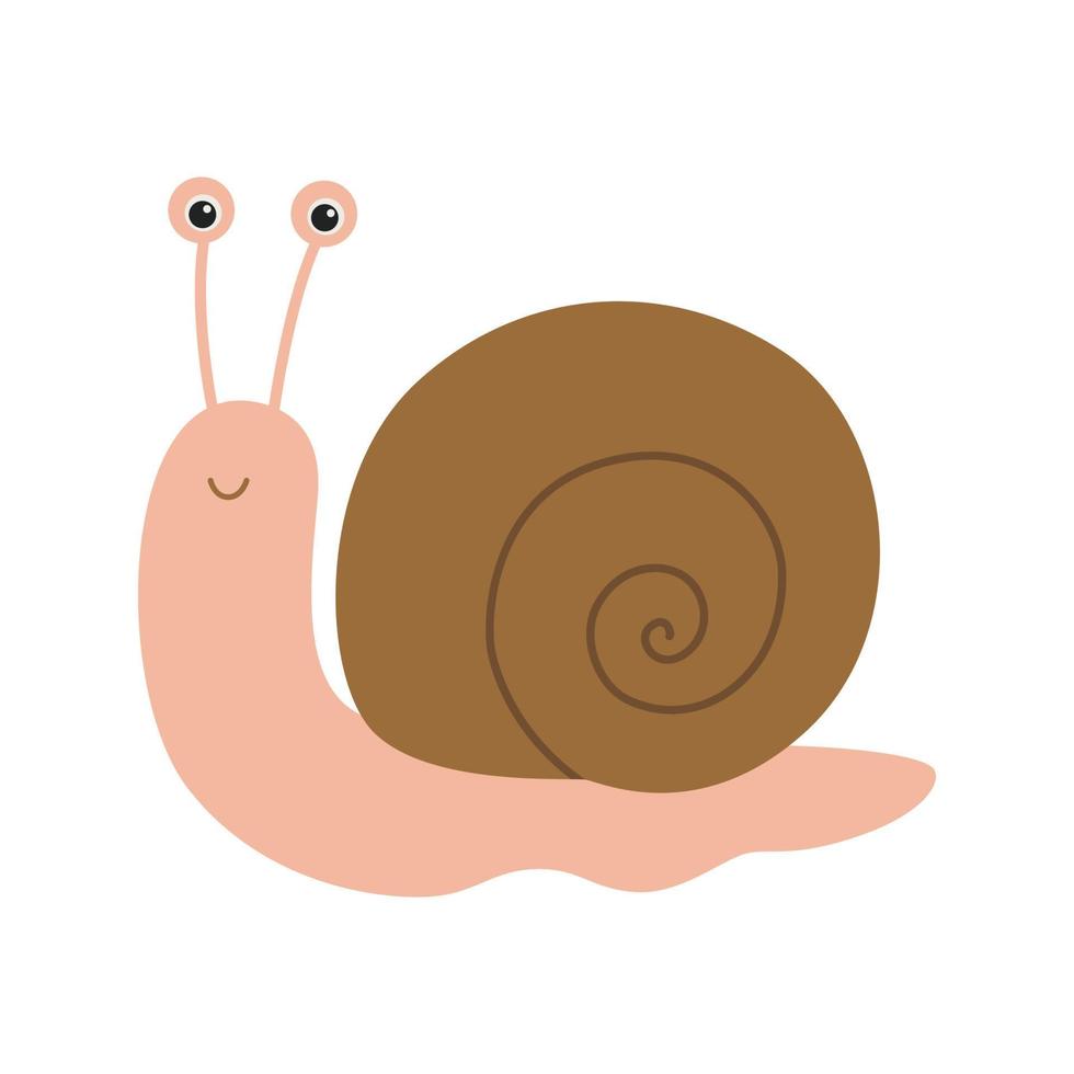 linda ilustración de caracol vector