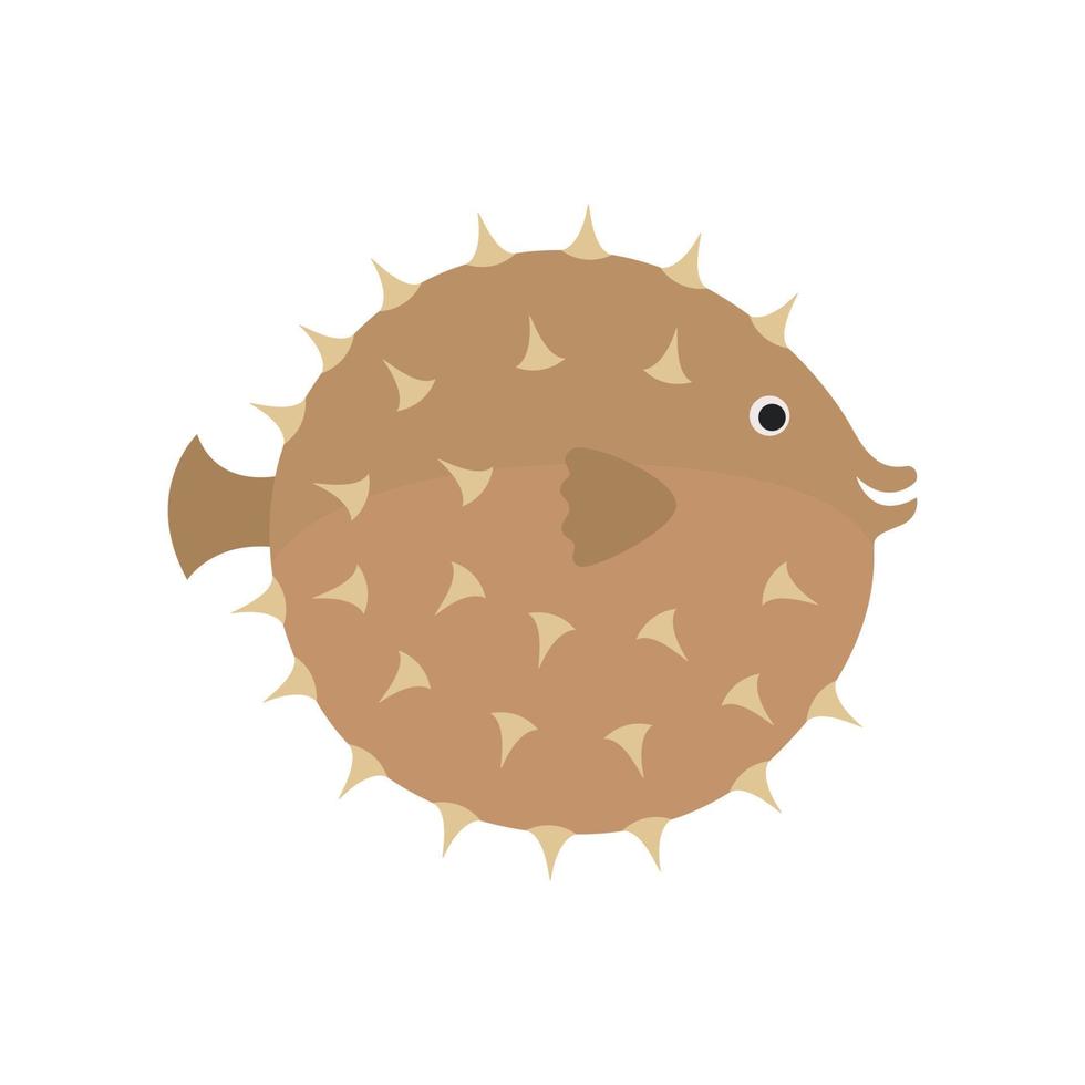 Hedgehog fish illustration vector