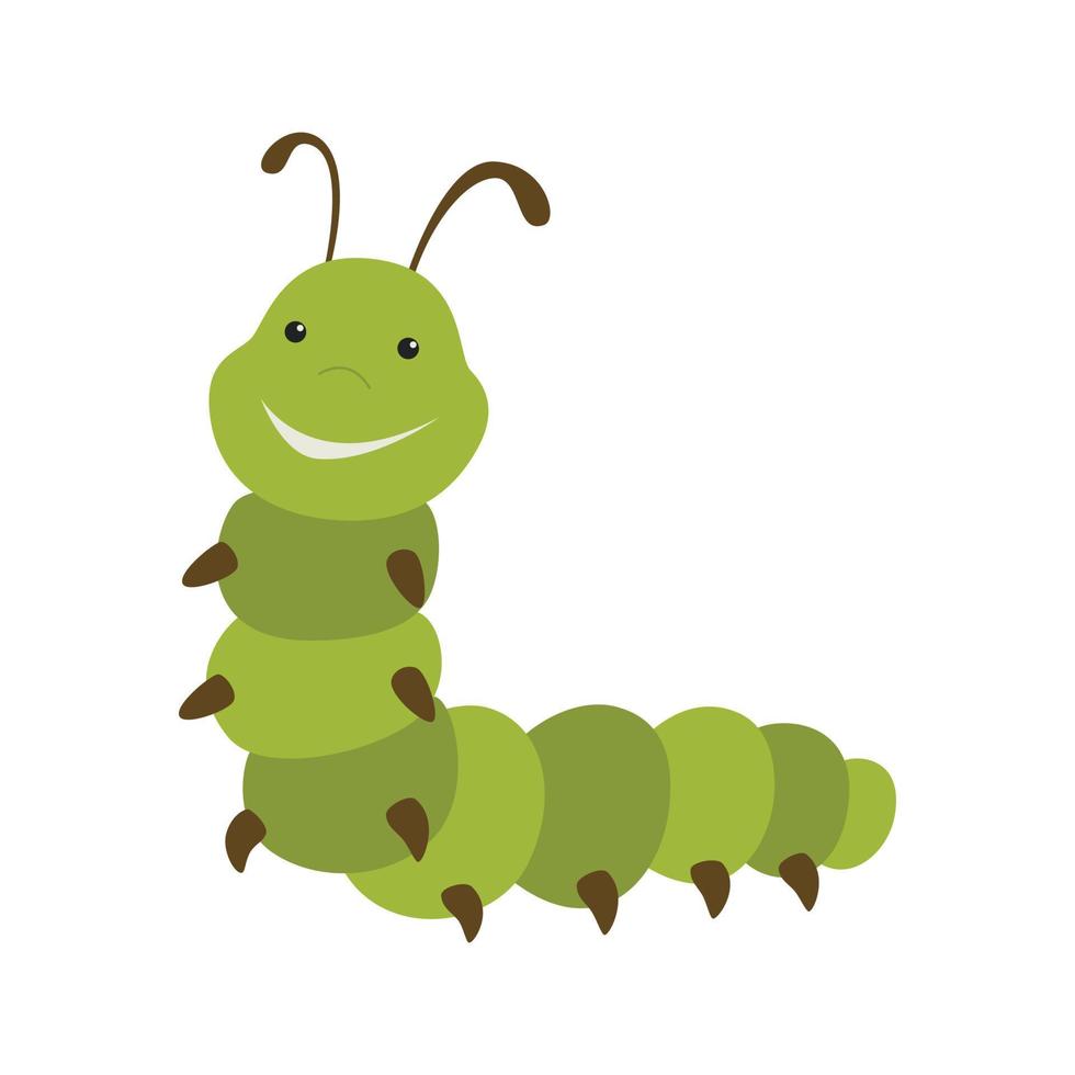 Caterpillar cartoon illustration vector