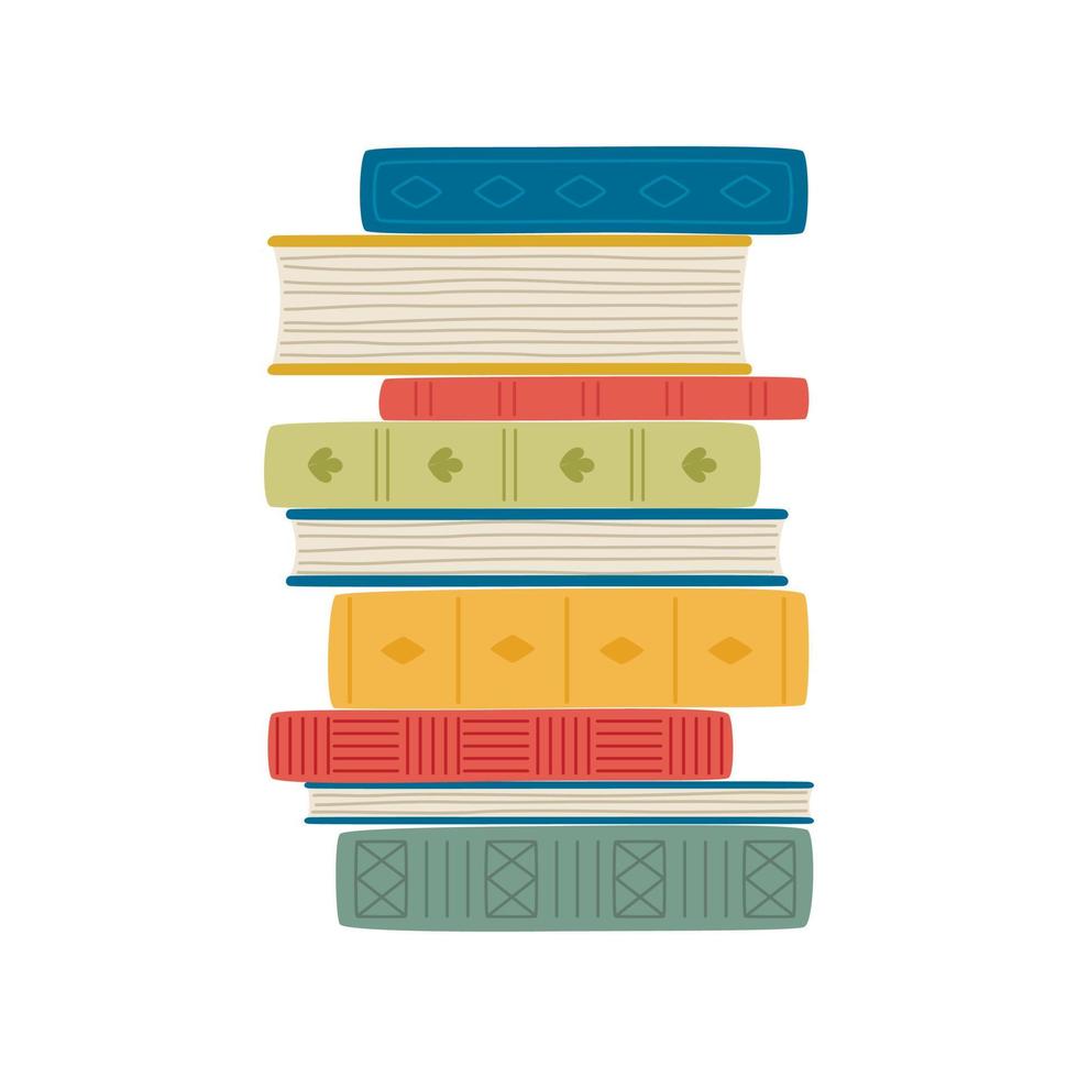 Stack of books. Pile of books vector